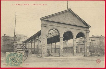 cpa-boen-lignon-halle-aux-grains