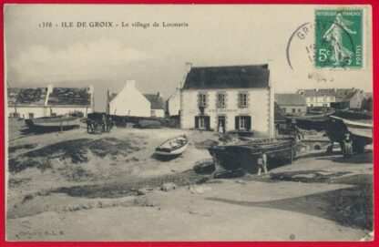 cpa-ile-groix-village-locmaria