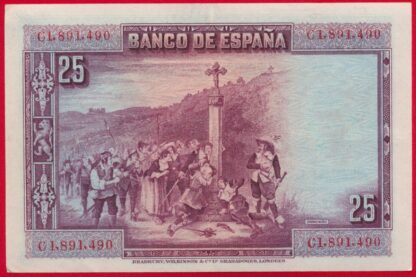 ESPAGNE - 25 Pesetas - 1928 – Image 2