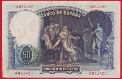 ESPAGNE - 50 Pesetas - 1931 – Image 2