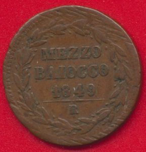 vatican-pie-ix-pontificus-max-mezzo-baiocco-1849
