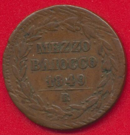 VATICAN - Mezzo Baiocco - 1849 - An IIII R – Image 2