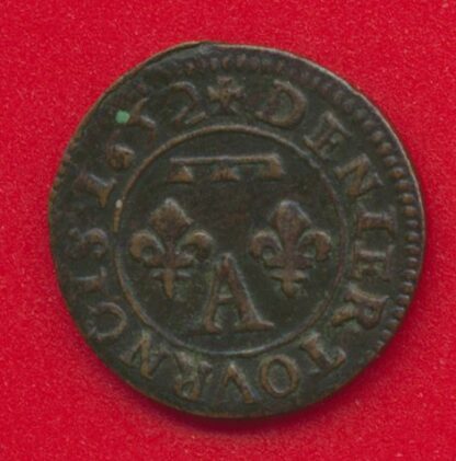 Principauté des Dombes - Gaston d'Orléans - Denier Tournois - 1652 – Image 2