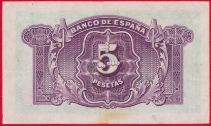 ESPAGNE - 5 Pesetas - 1935 – Image 2