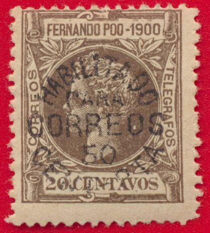 fernandoo-poo-1900-correos-telegrafos-20-centavos-habilitado-para-50