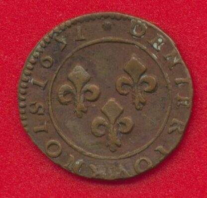 Principauté d'Orange - Guillaume de Nassau - Denier tournois -1651 – Image 2