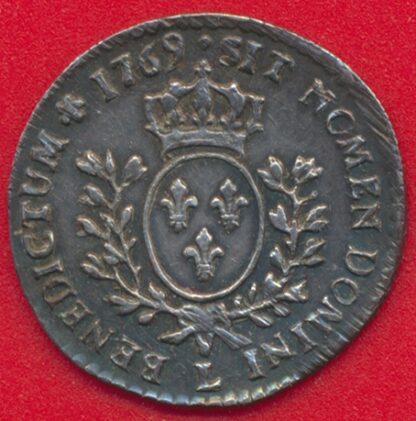 LOUIS XV - 1/20 Ecu au Bandeau - 1769 L – Image 2
