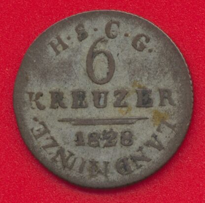 ALLEMAGNE - Saxe-Coburg-Gotha - 6 Kreuzer - 1828 - ST – Image 2