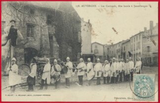 cpa-auvergne-cornards-fete-locale-sauxillanges