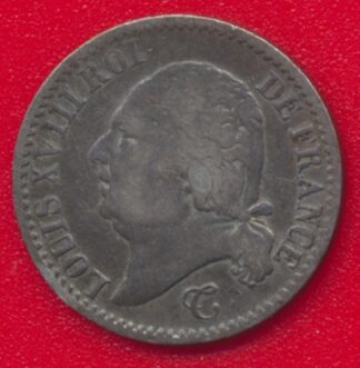 louis-xviii-1817-b-rouen-quart-franc-vs