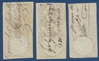 timbres-fiscaux-lot-effets-commerce-3-4-5-francs-1860