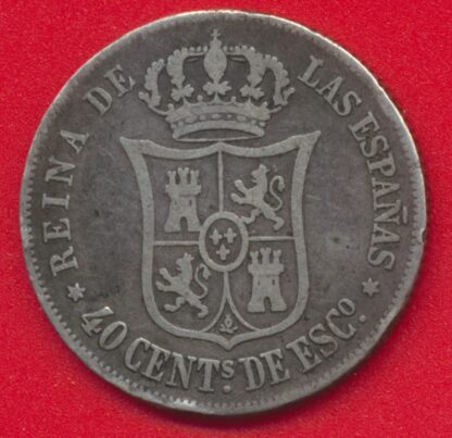 ESPAGNE - Isabel - 40 Centimos - 1864 – Image 2