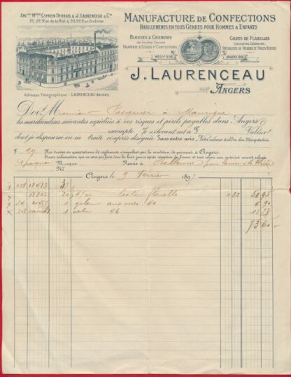 FACTURE J.LAURENCEAU - ANGERS – Image 2