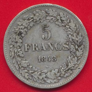 belgique-5-francs-1848-leopold-premier