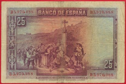 ESPAGNE - 25 Pesetas - 15-08-1928 – Image 2