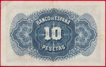 ESPAGNE - 10 Pesetas - 1935 – Image 2