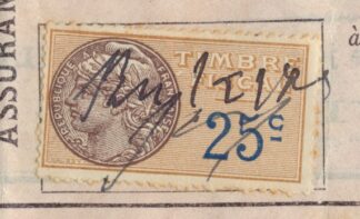 fiscaux-facture-assurance-vie-aigle-25-centimes
