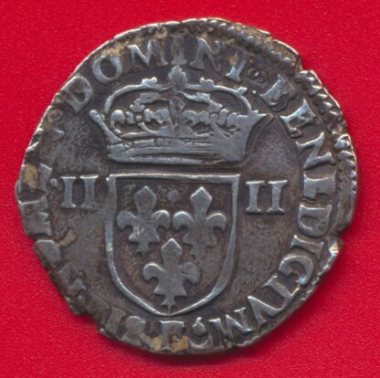 Henri IV - Quart d'Ecu - Croix feuillue de face - 1605- Angers - légende fautée – Image 2