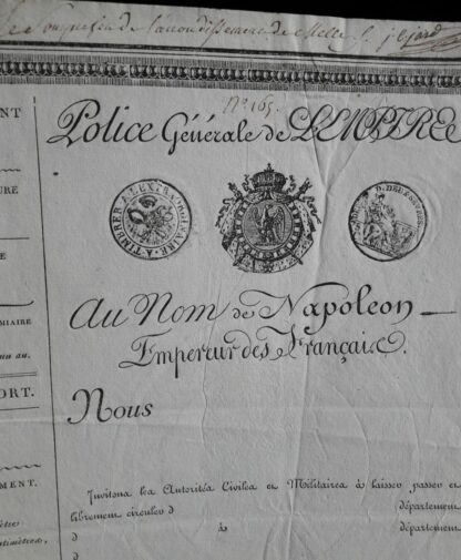 Police Générale de l'Empire - Passe-Port pour l'Intérieur – Image 3
