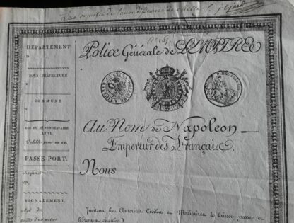 Police Générale de l'Empire - Passe-Port pour l'Intérieur – Image 5