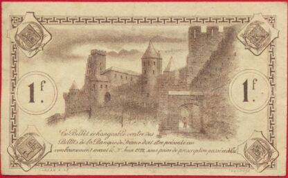 Carcassonne - 1 Franc - 1920 – Image 2