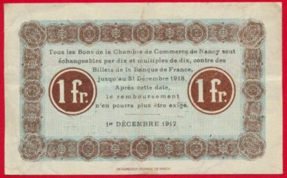 Nancy - 1 Franc - 1917 – Image 2