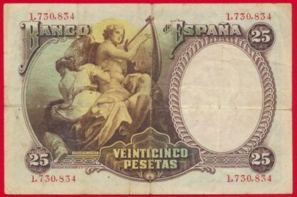 ESPAGNE - 25 Pesetas - 1931 – Image 2