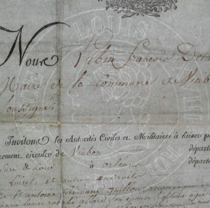 Police Générale du Royaume - Passe-Port pour l'Intérieur - Eure-et-Loir - Viabon – Image 4