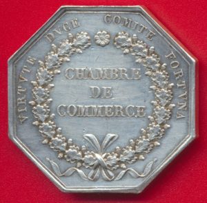 Médaille En Argent De La Chambre De Commerce De Lyon - Graveur Roty, Poinçonnée, Collection Kahn