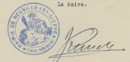 FISCAL - 6 Francs DA - sur Document Mairie Neuville-les-Dieppe - 1941 – Image 5