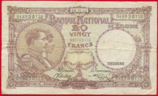 belgique-vingt-francs-29-10-1941-0178