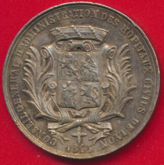 medaille-jeton-argent-conseil-general-administration-hopitaux-civils-lyon-1845-vs