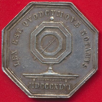 medaille-jeton-argent-notaires-saint-etienne-1846