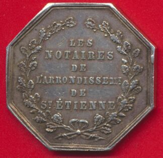medaille-jeton-argent-notaires-saint-etienne-1846