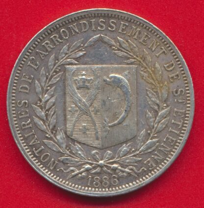 medaille-jeton-argent-notaires-saint-etienne-1886-vs