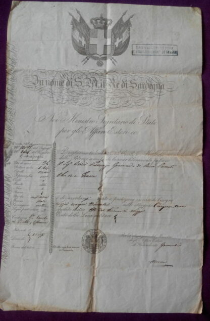 italie-sardaigne-passeport-re-di-sardegna-1850