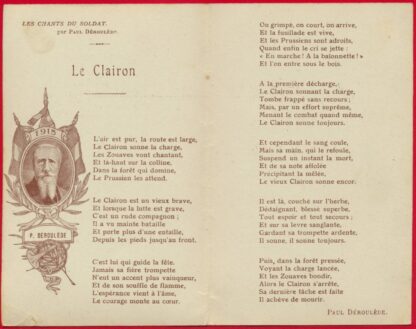 CPA  Le Clairon - Les Chants du Soldat -Journées du Poilu - 1915 – Image 2