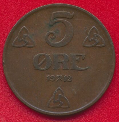 NORVEGE - 5 Øre - 1912 – Image 2