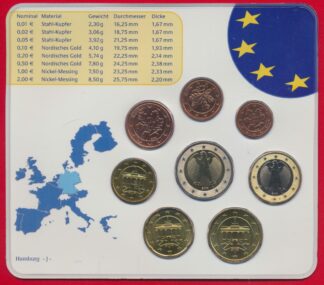 euro-set-allemagne-germany-deutchland-2003-hambourg
