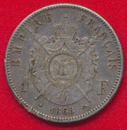 Napoléon III - 1 Franc - 1868 - A – Image 2