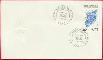 T.A.A.F - 5 Francs - Lady Franklin - Cachet 1er Jour - 1983 – Image 2
