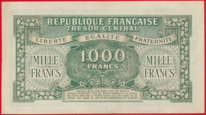 1000 Francs - Marianne -1945 – Image 2
