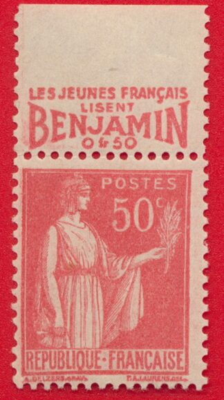 timbre-bande-publicitaire-benjamin-type-paix-50-centimes