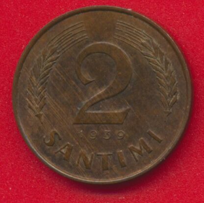 LETTONIE - 2 Santimi - 1939 – Image 2
