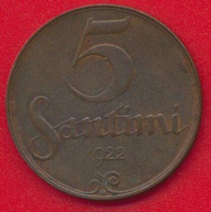LETTONIE - 5 Santimi - 1922 – Image 2
