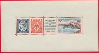 bloc-nouvelle-caledonie-centenaire-poste-tmbre-1859-1959