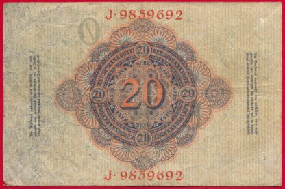 ALLEMAGNE - 20 Mark - 19-2-1914 – Image 2