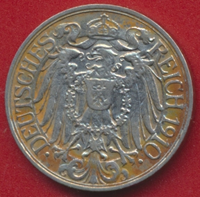 allemagne-25-pfennig-1910-g-vs