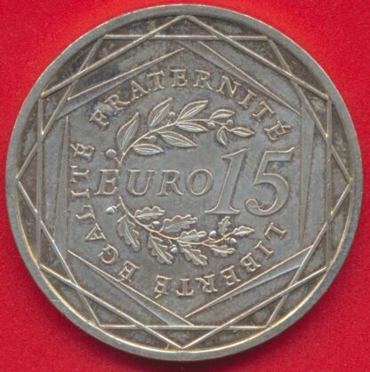 FRANCE - 15 Euro - La Semeuse - 2008 – Image 2