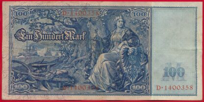 ALLEMAGNE -  100 Mark - 1909 – Image 2